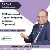 CA Final AFM (Advanced Capital Budgeting Decisions) (Topicwise) Video Lectures by CA Vinod Kumar Agarwal (Pendrive + Books)